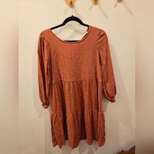 Mine 3/4 Sleeve Boho/Fall Midi Dress // Size L